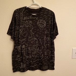 Game of Thrones grey map t shirt